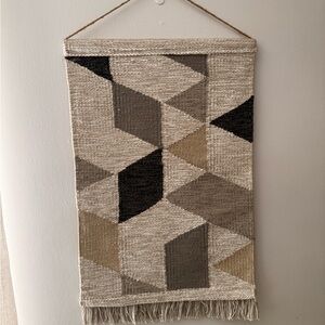 Modern Geometric Tapestry in Earthy Tones